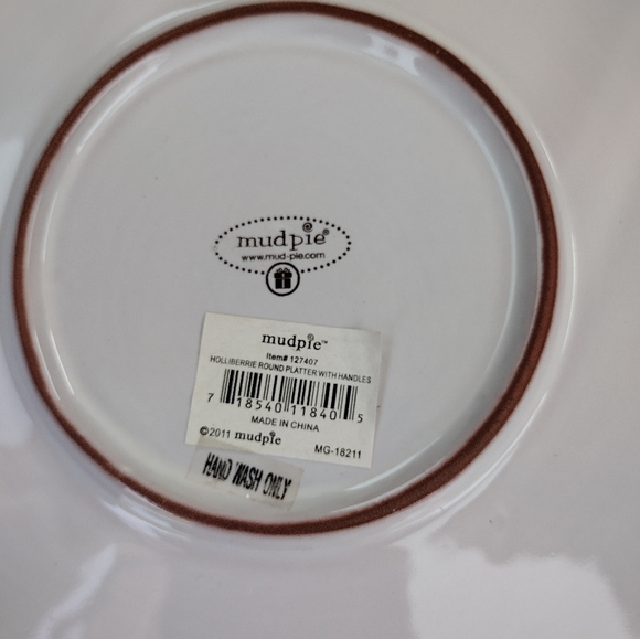Vintage NWT Mud Pie Large Round Platter - Picture 10 of 15